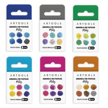 Imagem de Kit Aquarela Em Pastilha 36 Cores Artools