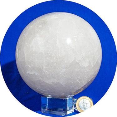 Imagem de Esfera Quartzo Cristal Pedra Natural Lapidada 13cm 3,22Kg - Cristaisde