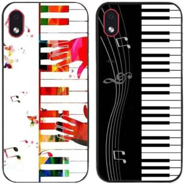 Imagem de 2 peças clássicas de piano impresso TPU gel silicone capa traseira para Samsung Galaxy todas as séries (Galaxy A3 Core)
