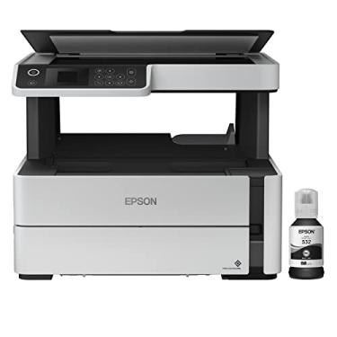 Imagem de Epson EcoTank ET-M2170 Impressora Supertank monocromática sem fio All-in-One com Ethernet PLUS 2 anos de tinta ilimitada*, branca