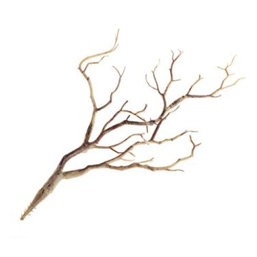 Imagem de TONKBEEY Galho de árvore artificial, pavão, ramos de coral, plantas de plástico, árvore seca, para casa, casamento, mesa de jantar, arranjo floral, lanterna