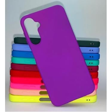 Imagem de Capa Capinha Protetora - Samsung Galaxy A25 - Silicone aveludada por dentro toque sedoso (Roxo)