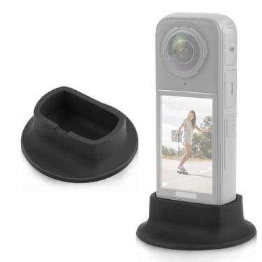 Imagem de PULUZ Suporte de mesa antiderrapante de silicone para Insta360 X4, suporte de base fixa para mesa de doca, adaptador, acessórios de montagem de câmera