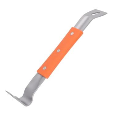 Imagem de Extrator de Unhas Punho de Borracha Barra de Alavanca de Aço Inoxidável Fácil de Transportar Acessórios de Artesanato Com Aderência Confortável para Carpintaria Artesanato