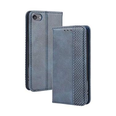 Imagem de Capa para iPod Touch 5, capa flip carteira de couro para iPod Touch 5, capa magnética retrô para celular, capa carteira de telefone com compartimentos para cartões