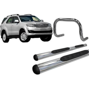 Imagem de Kit Estribo Oval Quebra Mato S/Barra Cromado SW4 até 2015 - HOZZ