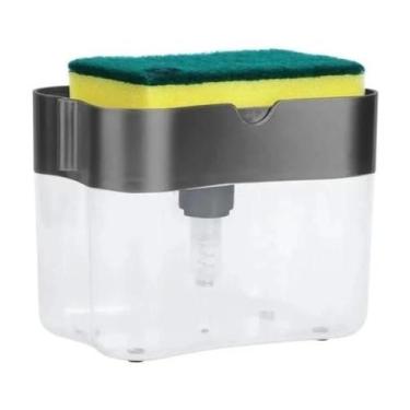 Imagem de Dispenser Suporte 2 Em 1 Detergente Sabão Porta Bucha - Bc Bora Colega
