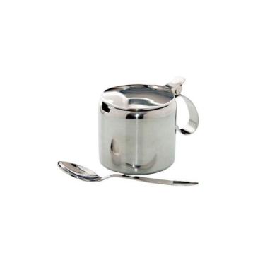 Imagem de Açucareiro Com Tampa E Colher Inox 300 Ml - Tesla Store