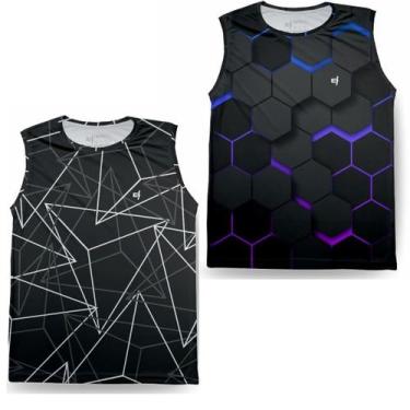 Imagem de Kit 2 Regata Masculina Dry Treino Musculação Funcional Corrida Caminha