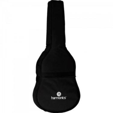 Imagem de Capa Violão Folk Nylon Luxo Preto Harmonics