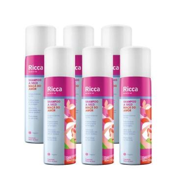 Imagem de Kit 6 Shampoos a Seco Maçã do Amor 50ml Compacto Antioleosidade Ricca