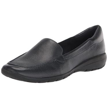 Imagem de Easy Spirit Mocassim feminino Abide 8, Couro marinho, 11 Wide