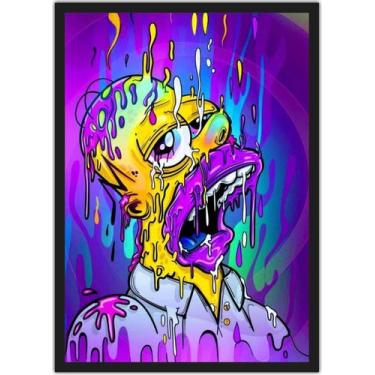 Imagem de Quadro Decorativo Homer Simpsons Abstrato Desenho Com Moldura - Vital 
