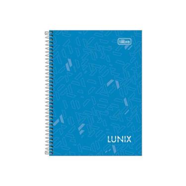 Imagem de Caderneta Espiral 1/8 Lunix 80 Folhas Pautadas - Tilibra,  Azul Claro