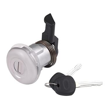 Imagem de WMPHE Conjunto de cilindro de chave de bloqueio de porta de combustível compatível com Toyota Tacoma 1995-2004, substituição de tampa de enchimento de combustível Toyota Tundra 2000-2003 para 69058-35140 69058-26030 69058-34020