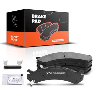 Imagem de A-Premium Conjunto de pastilhas de freio a disco de cerâmica frontal compatível com modelos selecionados Cadillac, Chevry, GMC e Hummer - Silverado 1500 Suburban 2500 Sierra Savana Express Avalanche