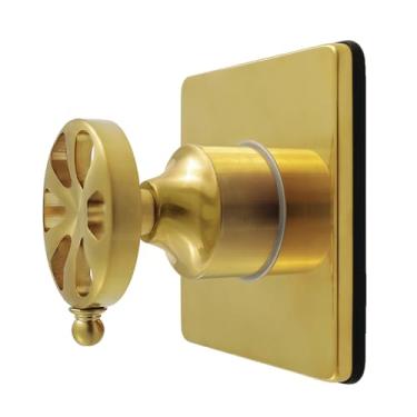 Imagem de Kingston Brass KS4047RX Belknap Válvula de desvio de seis vias de manípulo único com kit de acabamento, latão escovado