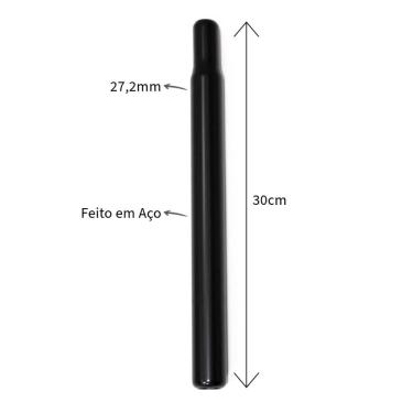 Imagem de Canote Selim Banco bike 27,2mm x 300mm Aço sem carrinho