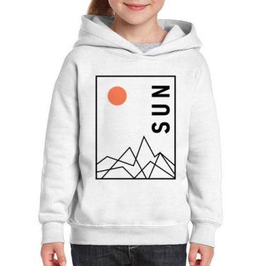 Imagem de Moletom Infantil Abstract Sun - Foca na Moda, Branco, 14