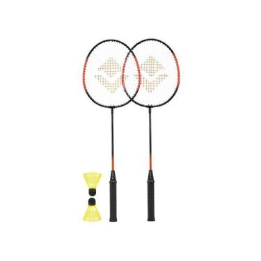 Imagem de Kit Badminton Vollo Completo com 2 Raquetes e 2 Petecas