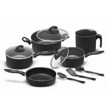 Imagem de Conjunto De Panelas 8 Pçs Teflon Tampas D Vidro Antiaderente - PANELAS