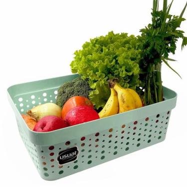 Imagem de Cesto Organizador Pequeno 11 Litros - Usual Utilidades, Verde