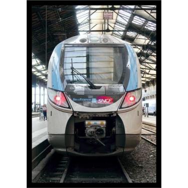 Imagem de Quadro Decorativo Trem Locomotiva Máquinas Paisagem Salas Quartos Escr