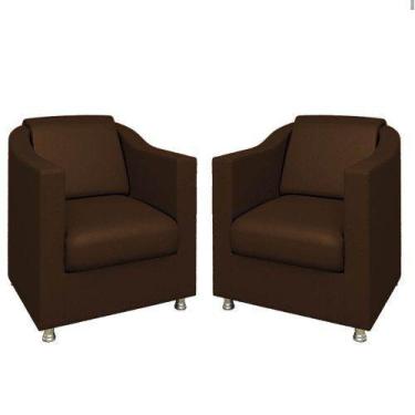 Imagem de Kit 2 Poltronas Decorativa Tilla Consultório Recepção Sala de estar ma