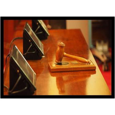 Imagem de Quadro Decorativo Direito Advogados Martelo Da Justiça Sala Escritório