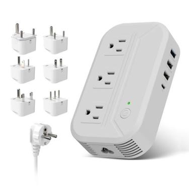Imagem de Conversor de tensão AceChef 220V para 110V 2300W com 3 AC 3 USB-A 1 US