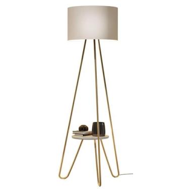 Imagem de Luminária De Chão Abajur Estilo Industrial Pes Ferro Dourado - Aprire 
