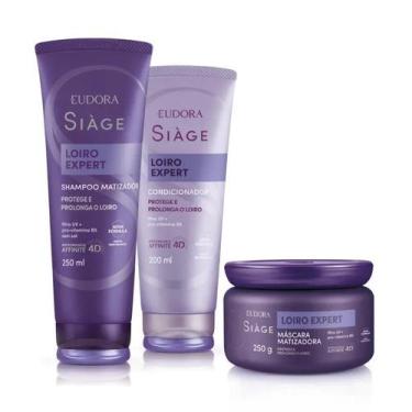 Imagem de Kit Eudora Siàge Loiro Expert Shampoo + Condicionador + Máscara, Único
