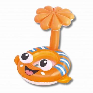 Imagem de Boia Peixinho Infantil 68cm Inflável Com Cobertura Piscina - NLQT, Lar