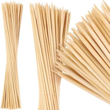 Imagem de Palitos de torra de marshmallow de bambu MalloMe 5 mm de espessura extra longo de madeira resistente Hot Dog Sticks Shish Kabob Skewers Fire Pit Campfire Cooking Kids, 30" L, 100 peças
