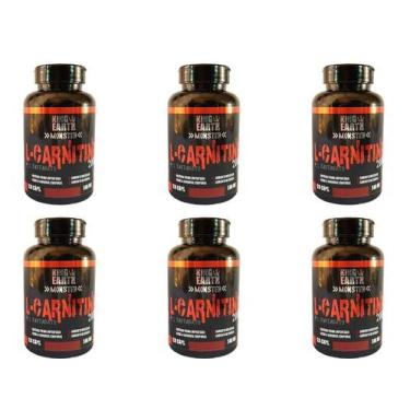 Imagem de Kit 6 L Carnitina + L Tartarato Em Cápsulas - King Earth, Sem Sabor