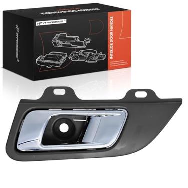 Imagem de A-Premium Maçaneta interna do lado do motorista traseiro esquerdo compatível com Lincoln MKS 2009 2010 2011 2012, caixa marrom com alavanca cromada, substituição # AA5Z-5422601-BA, 8A5Z5422600BA