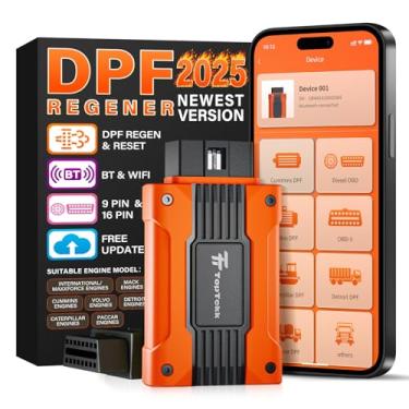 Imagem de TopTekk Ferramentas de regeneração DPF de emergência, dispositivo de regeneração e reposição de DPF para caminhões pesados, scanner de regeneração DPF (motores CUMMINS)