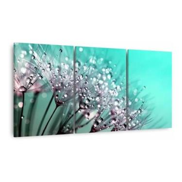Imagem de Quadro Decorativo Para Sala Flor Dente De Leão Jogo 3 Peças - Wall Fra