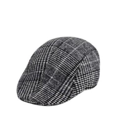 Imagem de Boina Boné Masculino Estilo Italiano Algodão Elegante para Outono Inve