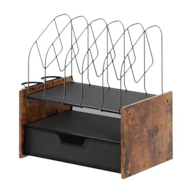 Imagem de Amagogo Organizador de Mesa de Malha, Organizador de Mesa de Papel, 3 Camadas de Letra de Livro de Arquivos Carta de Letra de Letra de Arquivo Vertical Titula