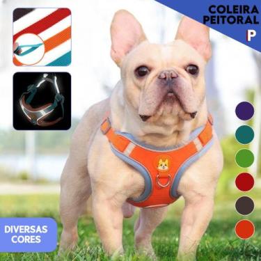 Imagem de Coleira Peitoral Pet Confortável  Guia 1,5m Passeios Sem Puxões Para C
