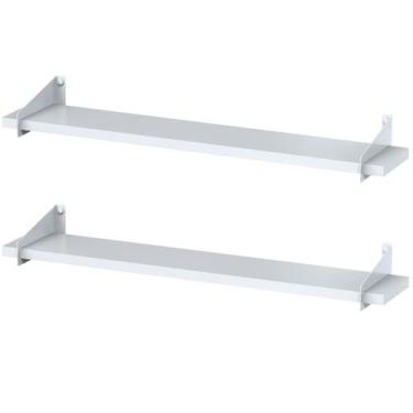 Imagem de 2 Prateleiras Suspensa Estilo Industrial Madeira 60cm FS B - Fassin Sh