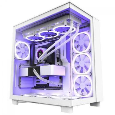 Imagem de Gabinete Gamer NZXT H9 Flow, Mid Tower, Vidro Temperado, White, ATX, S