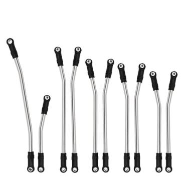 Imagem de NMNRC 45# Steel 324mm Tie Rod Link Linkage Kit for 1/10 Axial SCX10 II RC Car Crawler Series Upgrades Part