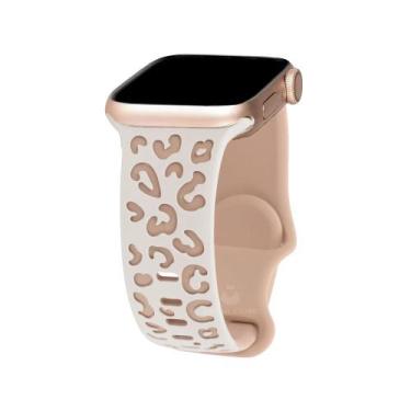 Imagem de Pulseira Silicone Animal Print Onça Compatível com Apple Watch - Baú d