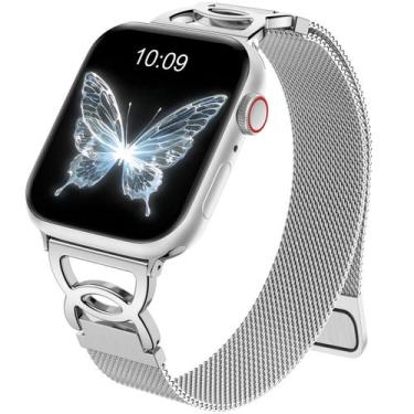 Imagem de Pulseira de relógio Adorve Slim Stainless Steel Milanese para Apple 38