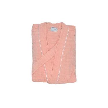 Imagem de Roupão Atoalhado 100% Algodão Briza Salmão 4022 Tamanho M