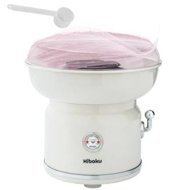 Imagem de Hiboku Máquina De Algodão-Doce Joysharing Para Crianças, Mini Máquina Elétrica Manual De Fazer Algodão-Doce De Bancada Com Colher, Para Presente, Festa, Festival, Aniversário, Branca
