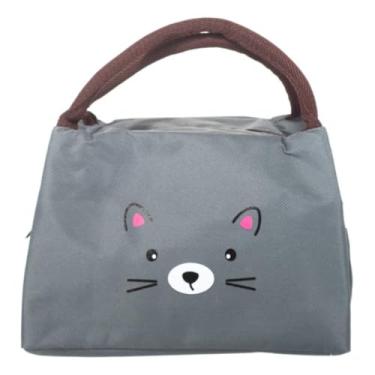 Imagem de Bolsa Térmica Infantil Lancheira Escola Menina Menino Bebê (Cinza)