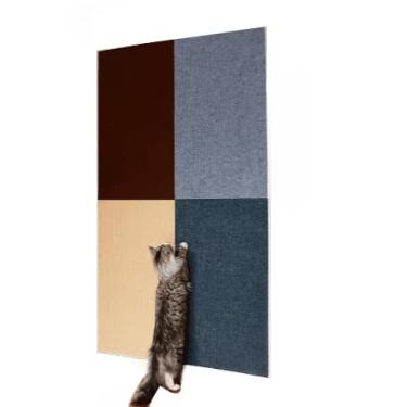 Imagem de Arranhador Adesivo Protetor para Sofá Parede e Cama Box Carpete Premium Texturizado(1,Marrom)